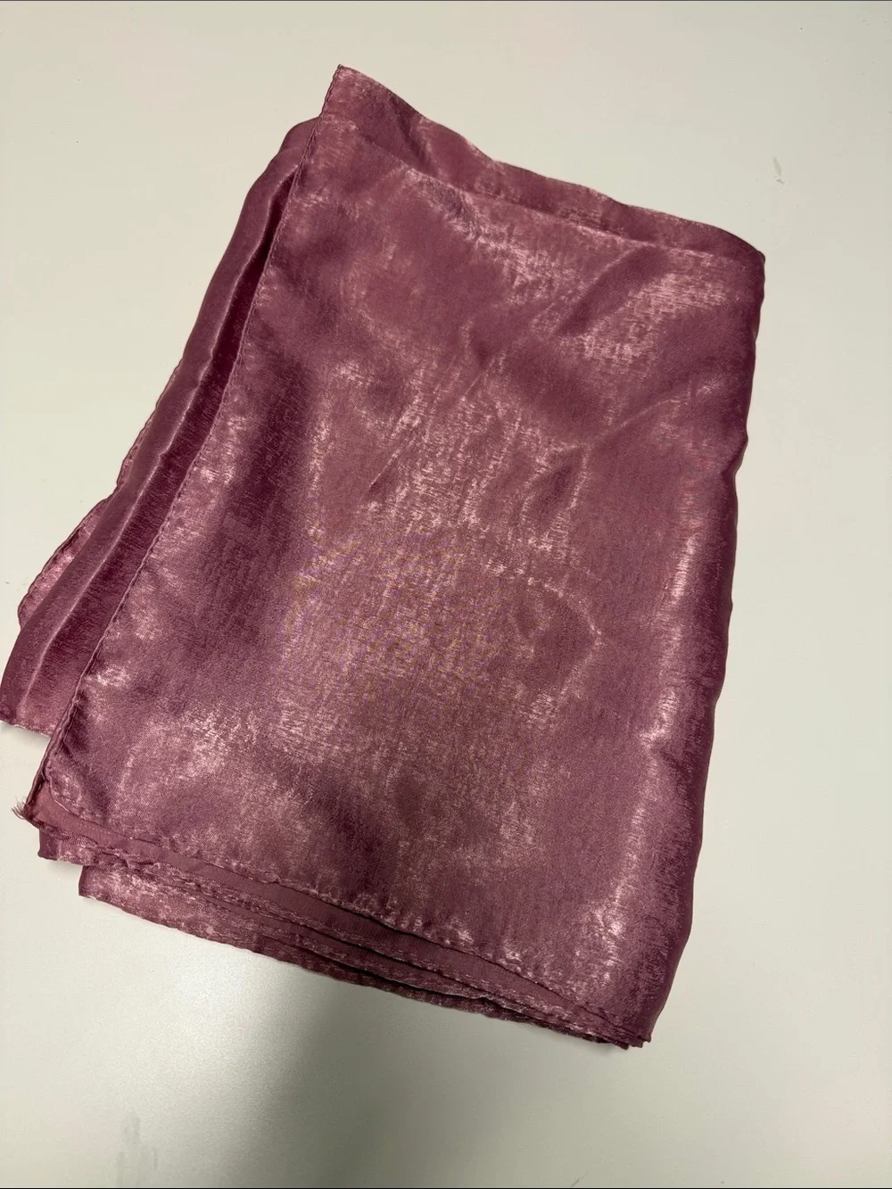 Sheer Shimmery Mauve Scarf